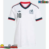 Camisa de Futebol México Alexis Vega #10 Equipamento Secundário Mulheres Mundo 2026 Manga Curta